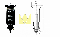 Амортизатор каб. пневмо