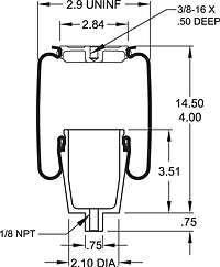 Пневморессора каб KW T2000 / INTER 9800