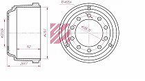 Барабан тормозной задний