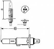 Лампа  галогеновая H1 24V/75W HELLA