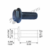 Болт M14*30 14*2/35 крепления шкворня 