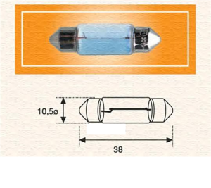 Лампа в приборы 24V10W (двухсторонняя) 