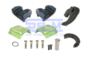 Р/к седла G+F SK-S36.20V подкова+замок+опоры зеленая+черная