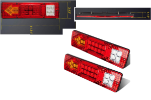 Фонарь задн. Прицеп LED УНИВЕРСАЛ 12V К/Т 2шт 