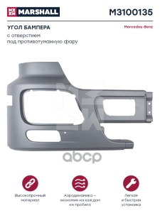 Угол бампера MB прав